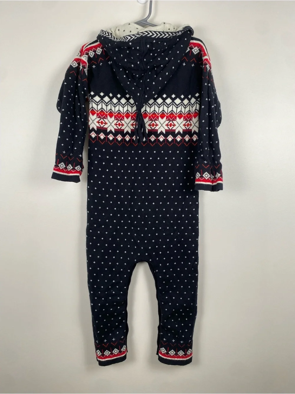 Hanna Andersson Sno Happy Sweater Romper 3T